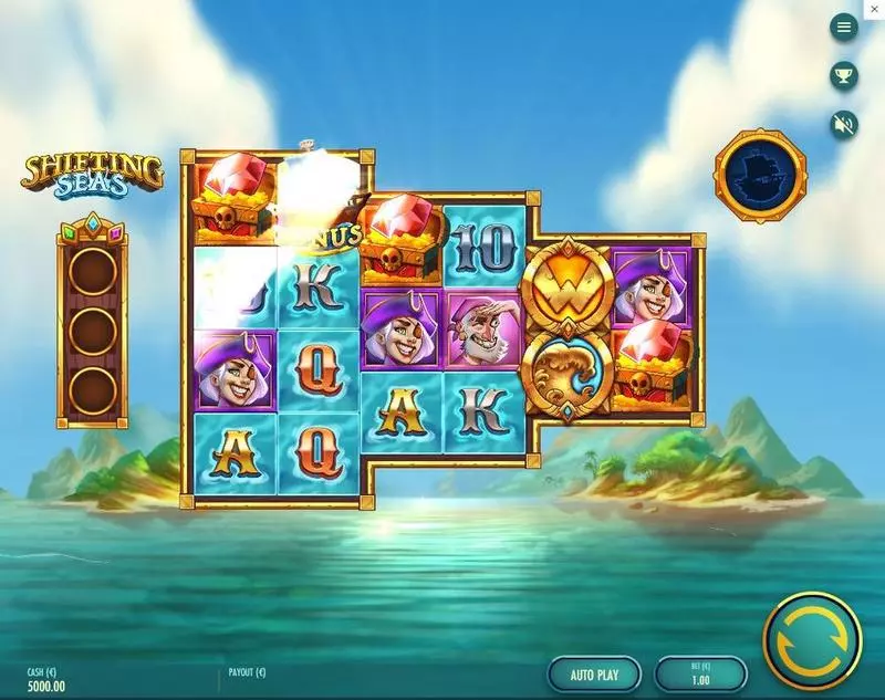 Main Screen Reels - Shifting Seas Thunderkick Slots Game