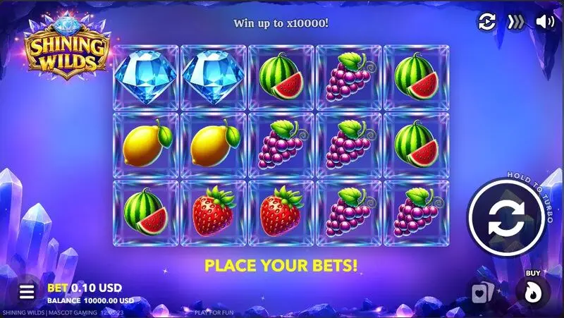 Main Screen Reels - Shining Wilds Mascot Gaming Slots Game