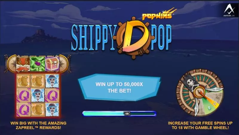 Introduction Screen - Shippy D Pop AvatarUX Slots Game