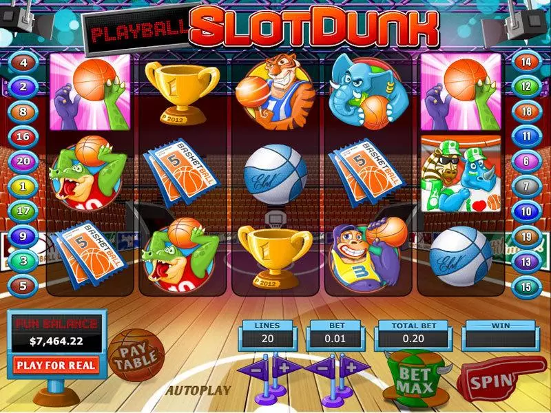 Main Screen Reels - Slot Dunk Topgame Slots Game