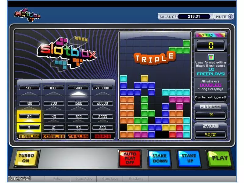 Main Screen Reels - Slotblox bwin.party Slots Game