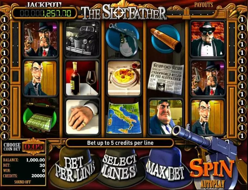 Main Screen Reels - Slotfather BetSoft Slots Game