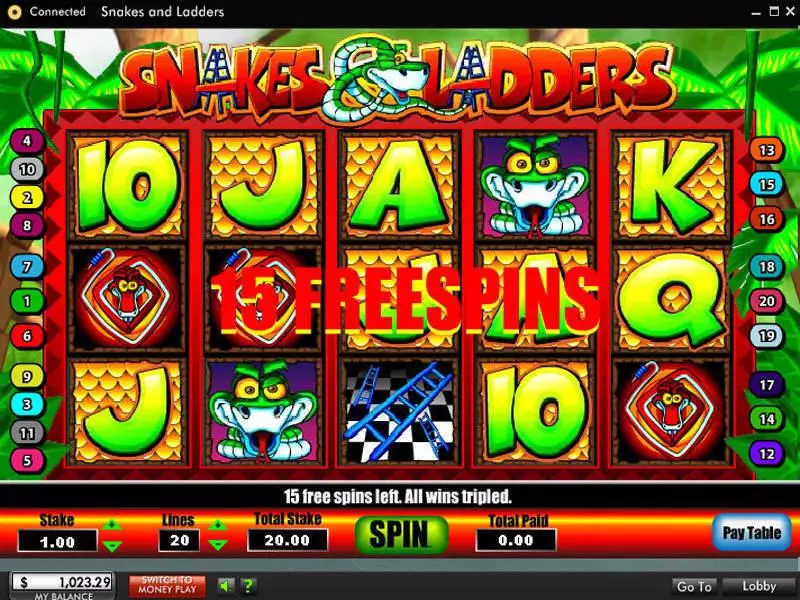 Bonus 3 - Snakes and Ladders 888 Slots Game