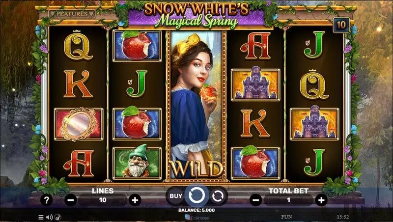 Main Screen Reels - Snow White’s Magical Spring Spinomenal Slots Game