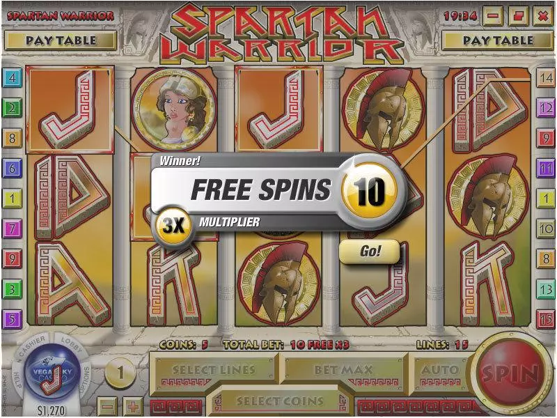 Bonus 1 - Spartan Warrior Rival Slots Game