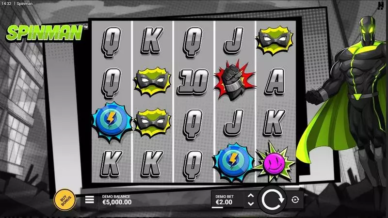 Main Screen Reels - Spinman Hacksaw Gaming Slots Game