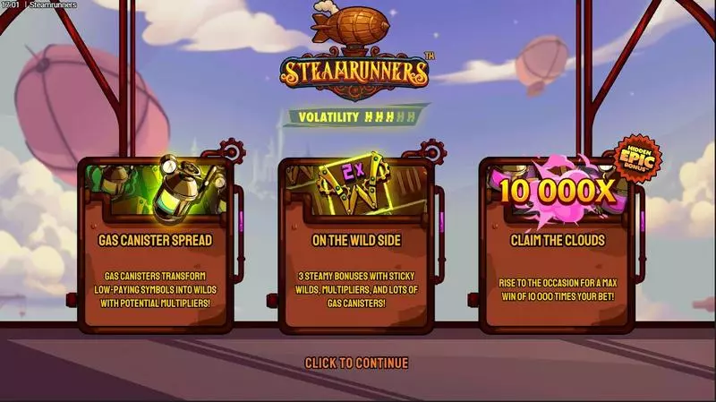 Info and Rules - Steamrunners Hacksaw Gaming Slots Game