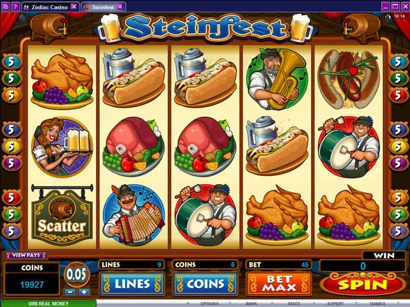 Main Screen Reels - Steinfest Microgaming Slots Game