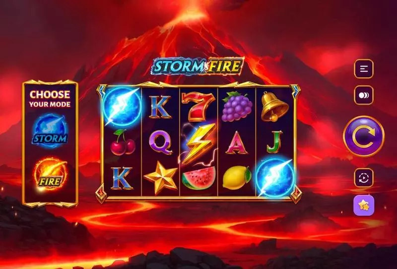 Main Screen Reels - Storm vs Fire TrueLab Games Slots Game