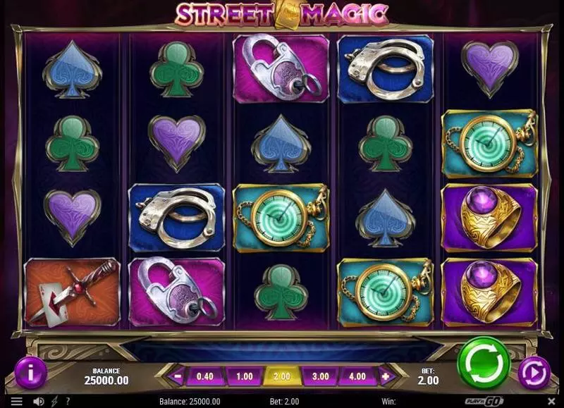 Main Screen Reels - Street Magic Play'n GO Slots Game