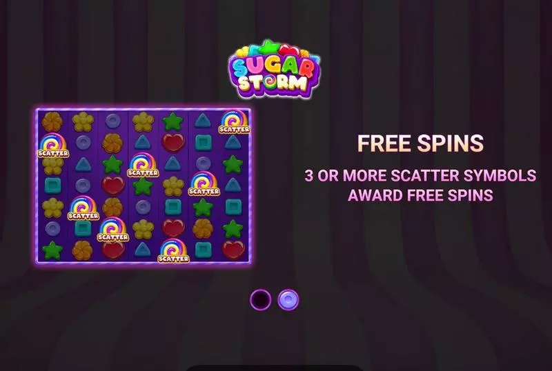 Introduction Screen - Sugar Storm Wizard Games Slots Game