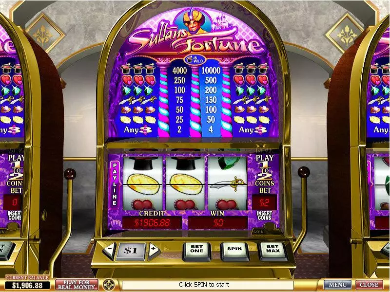 Main Screen Reels - Sultan's Fortune PlayTech Slots Game