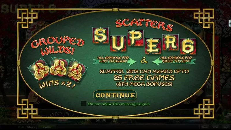 Info and Rules - Super 6 RTG Slots Game