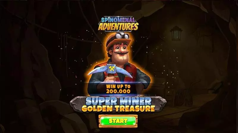 Introduction Screen - Super Miner – Golden Treasure Spinomenal Slots Game