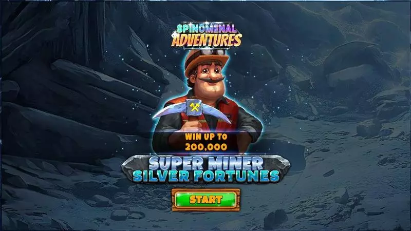 Introduction Screen - Super Miner – Silver Fortunes Spinomenal Slots Game