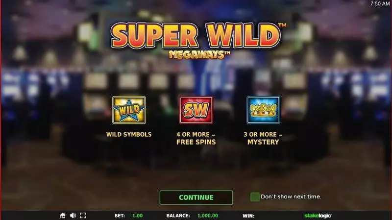 Info and Rules - Super Wild Megaways StakeLogic Slots Game