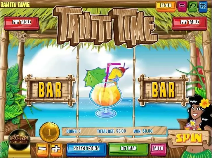 Introduction Screen - Tahiti Time Rival Slots Game