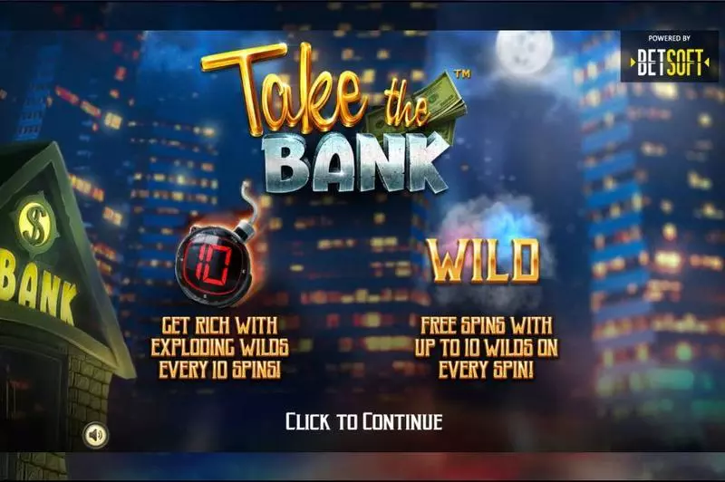 Info and Rules - Take the Bank BetSoft Slots Game