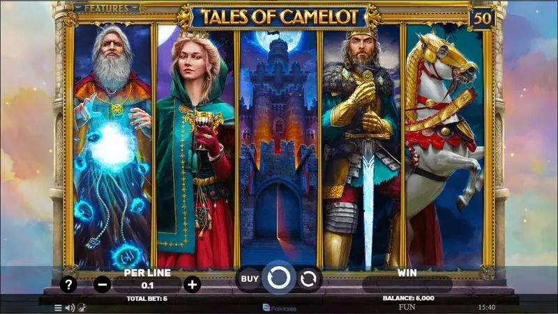 Main Screen Reels - Tales of Camelot Spinomenal Slots Game