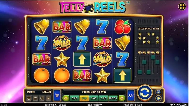 Main Screen Reels - Telly Reels Wazdan Slots Game