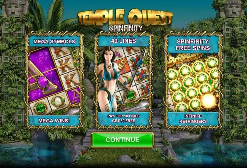 Info and Rules - Temple Quest Spinfinity Big Time Gaming Slots Game