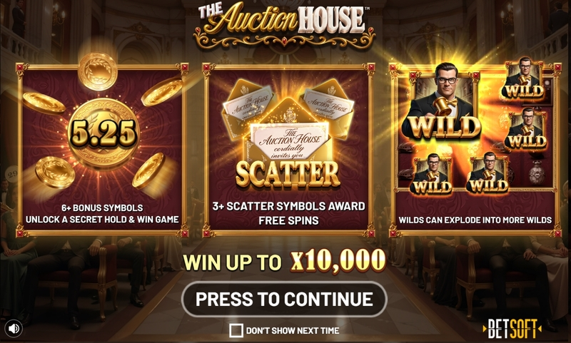 Info and Rules - The Auction House BetSoft Slots Game