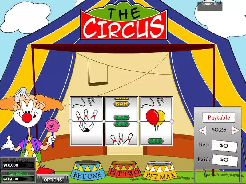 Main Screen Reels - The Circus DGS Slots Game