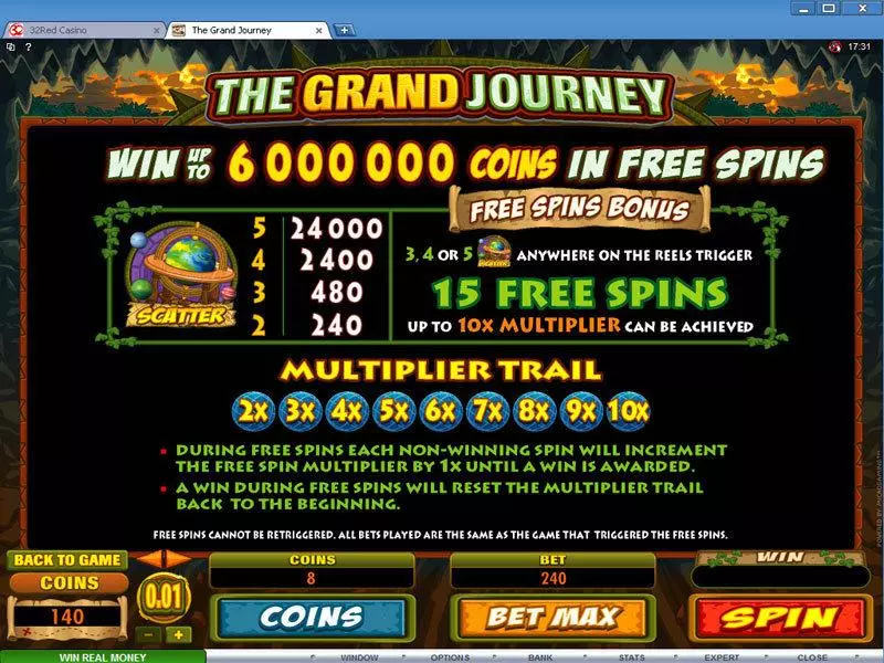 Bonus 1 - The Grand Journey Microgaming Slots Game