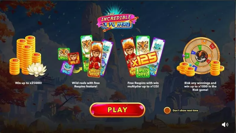 Introduction Screen - The Incredible X Fu Hero Mascot Gaming Slots Game