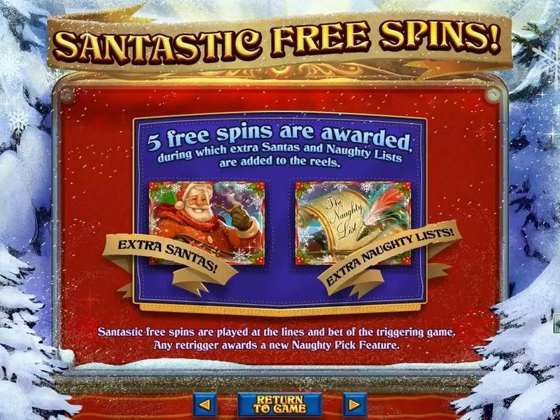 Info and Rules - The Naughty List RTG Slots Game