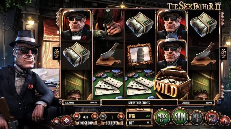 Main Screen Reels - The Slotfather Part ll BetSoft Slots Game