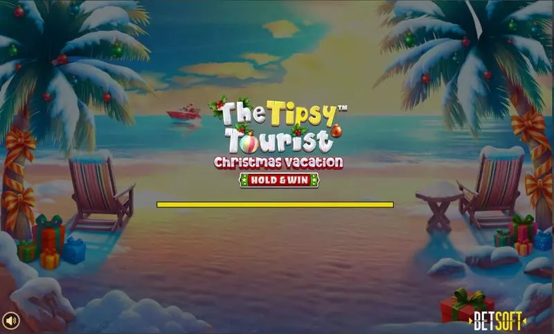 Introduction Screen - The Tipsy Tourist - Christmas Vacation BetSoft Slots Game