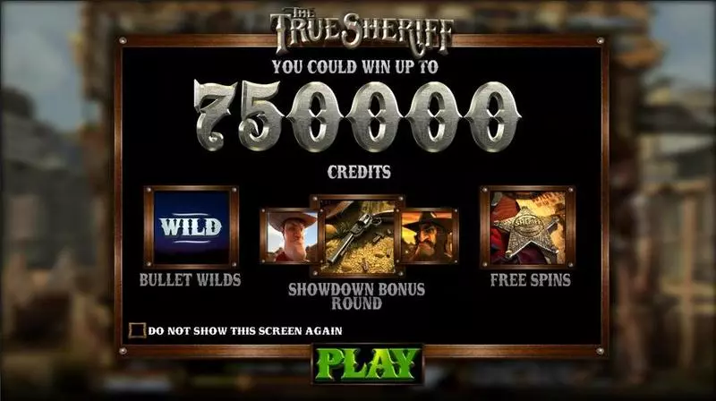 Info and Rules - The True Sheriff BetSoft Slots Game