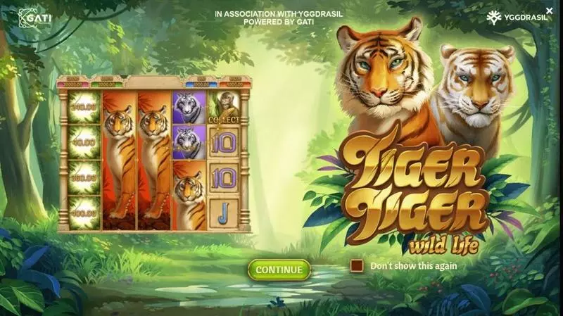 Free Spins Feature - Tiger Tiger Wild Life G.games Slots Game