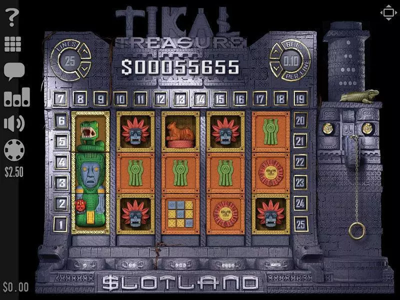 Main Screen Reels - Tikal Treasure Slotland Software Slots Game