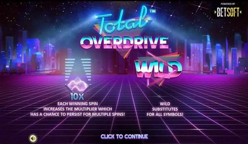 Info and Rules - Total Overdrive BetSoft Slots Game