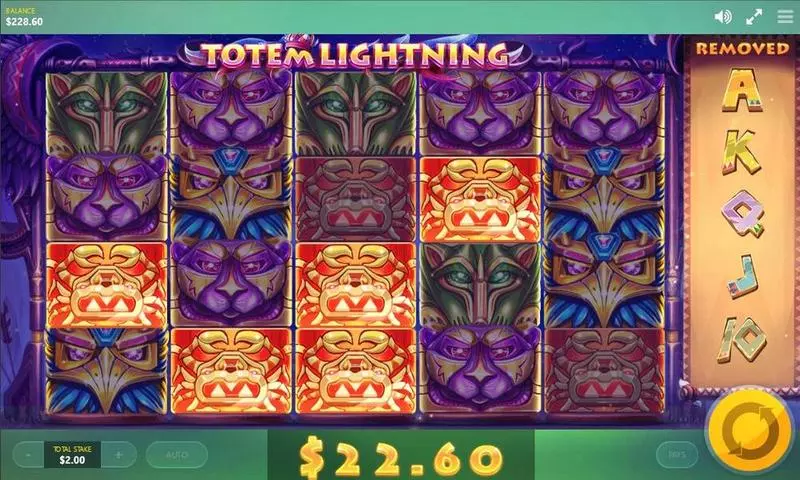 Main Screen Reels - Totem Lightning Red Tiger Gaming Slots Game