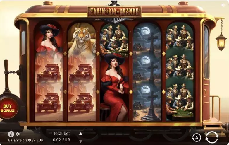 Main Screen Reels - Train to Rio Grande BGaming Slots Game