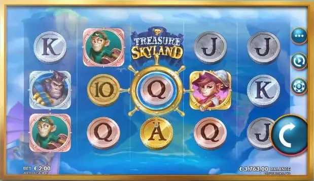 Main Screen Reels - Treasure Skyland Microgaming Slots Game