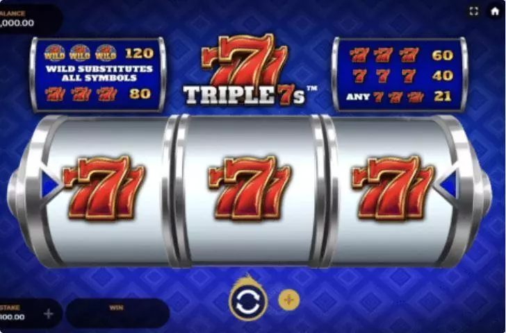 Main Screen Reels - Triple 7s Dragon Gaming Slots Game