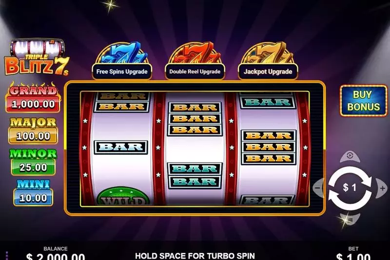 Main Screen Reels - Triple Blitz 7s Wizard Games Slots Game