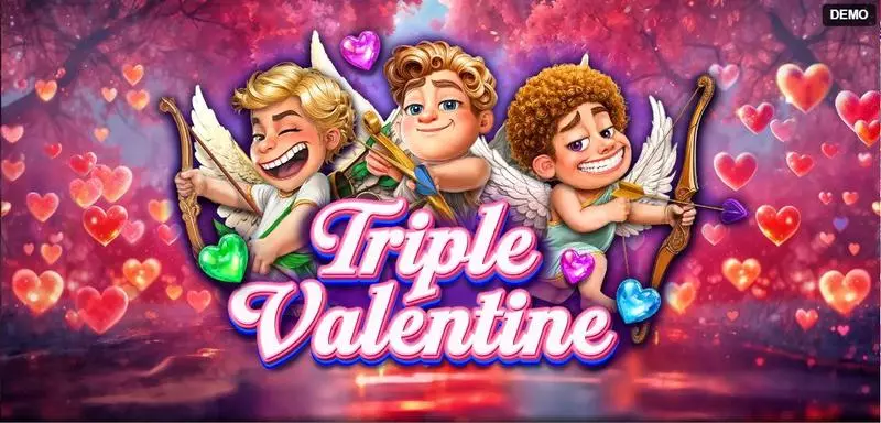 Introduction Screen - Triple Valentine Red Rake Gaming Slots Game