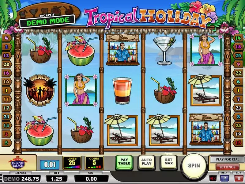 Main Screen Reels - Tropical Holiday Play'n GO Slots Game