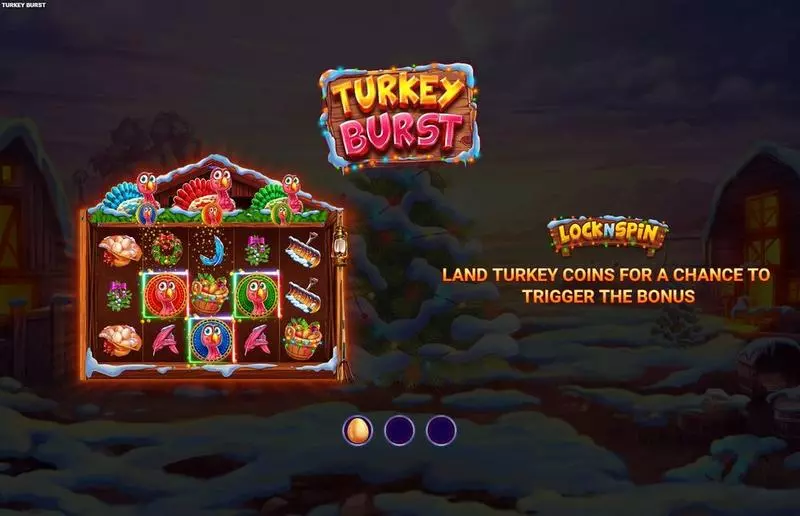 Introduction Screen - Turkey Burst Wizard Gaming Slots Game