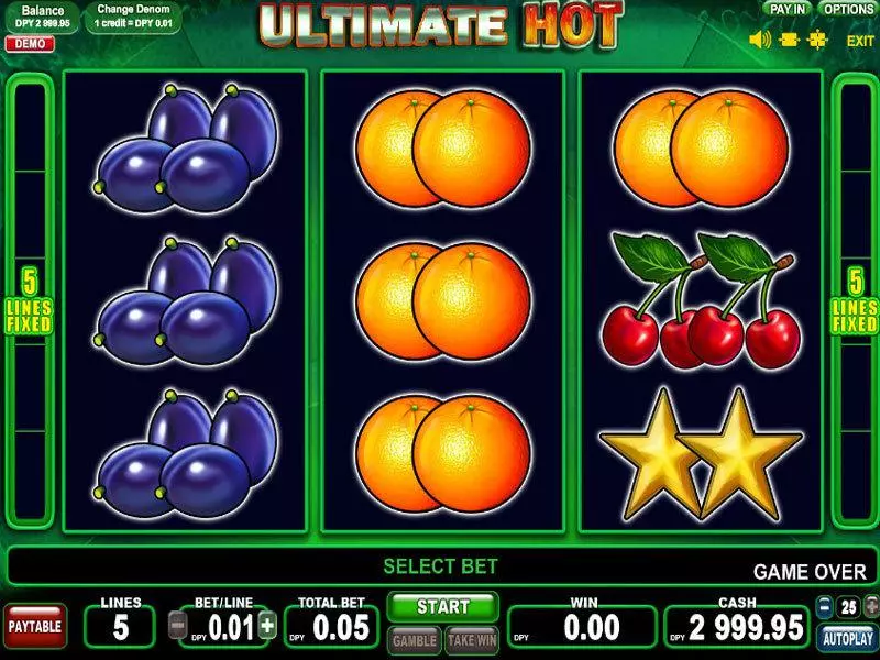 Main Screen Reels - Ultimate Hot EGT Slots Game