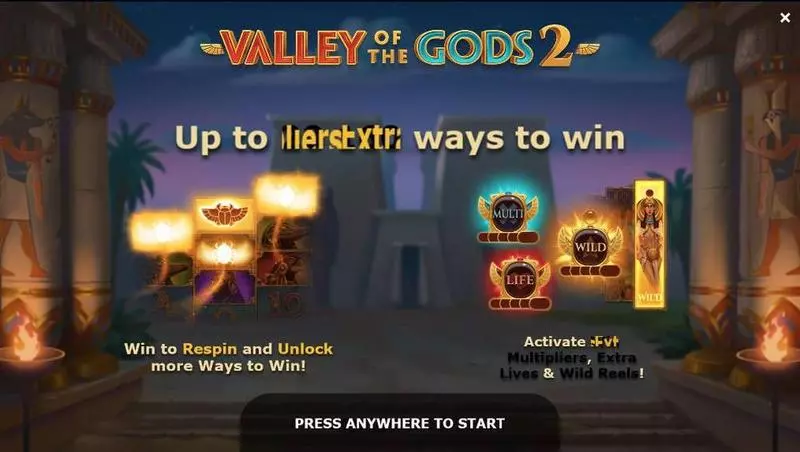 Info and Rules - Valley of the Gods 2 Yggdrasil Slots Game