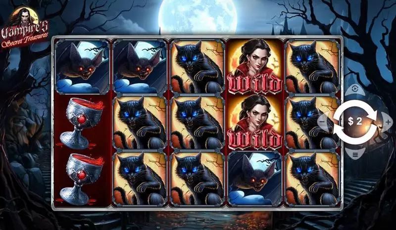 Main Screen Reels - Vampire’s Secret Treasures Wizard Games Slots Game