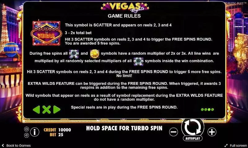 Bonus 3 - Vegas Nights Pragmatic Play Slots Game