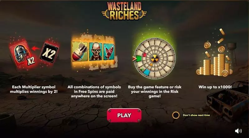 Info and Rules - Wasteland Riches Mascot Gaming Slots Game