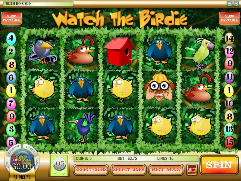 Main Screen Reels - Watch the Birdie Rival Slots Game